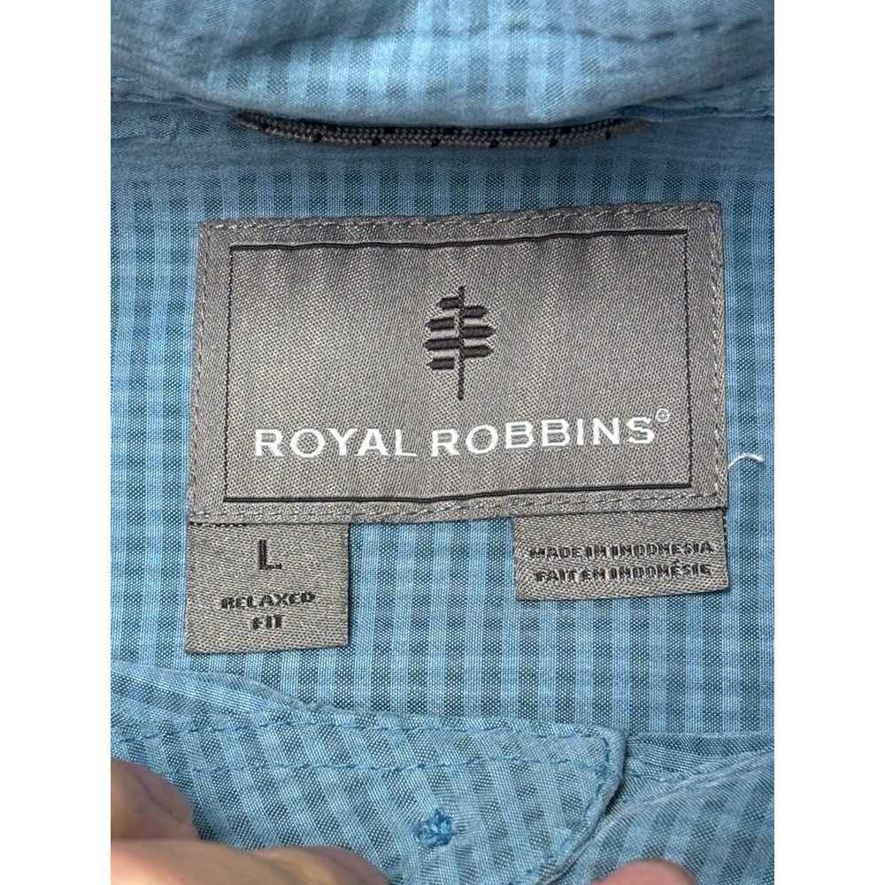 Lot of 3 Royal Robbins Mens L Relaxed Fit Short Sleeve Button Down Shirt Blue - Picture 8 of 12